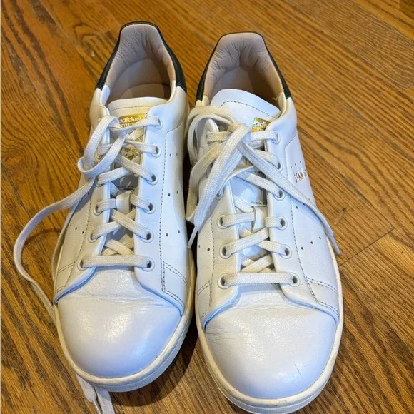 Stan Smith Adidas Sneakers white/blue/gold size 6 women’s - Picture 4 of 7